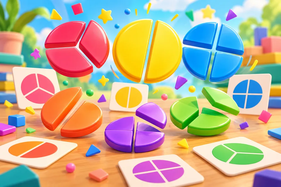 Fraction Flip Fractions online game cover